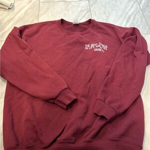 Cruelty free maroon crewneck